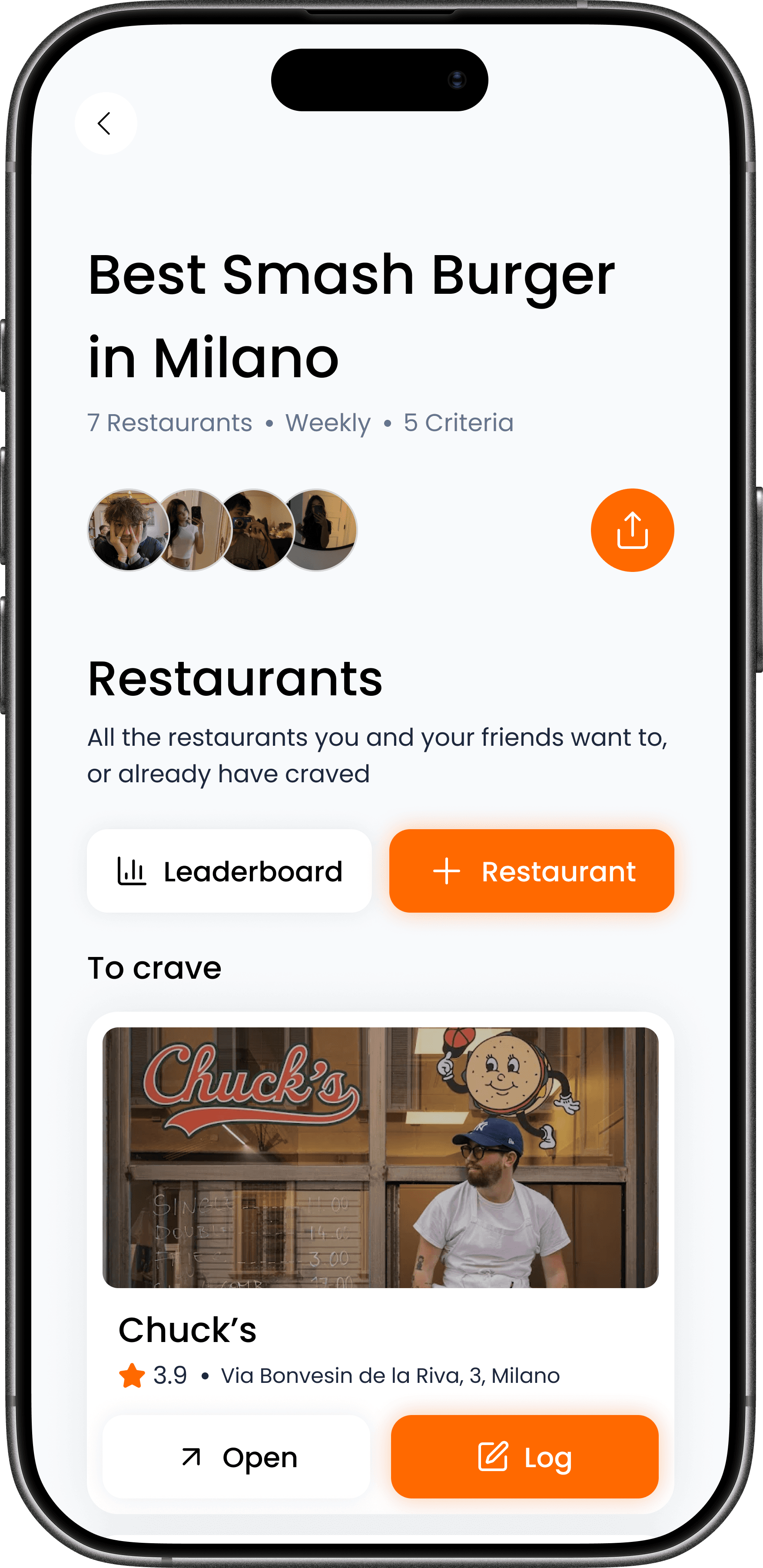 Cravy profile mockup